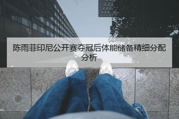 陈雨菲印尼公开赛夺冠后体能储备精细分配分析